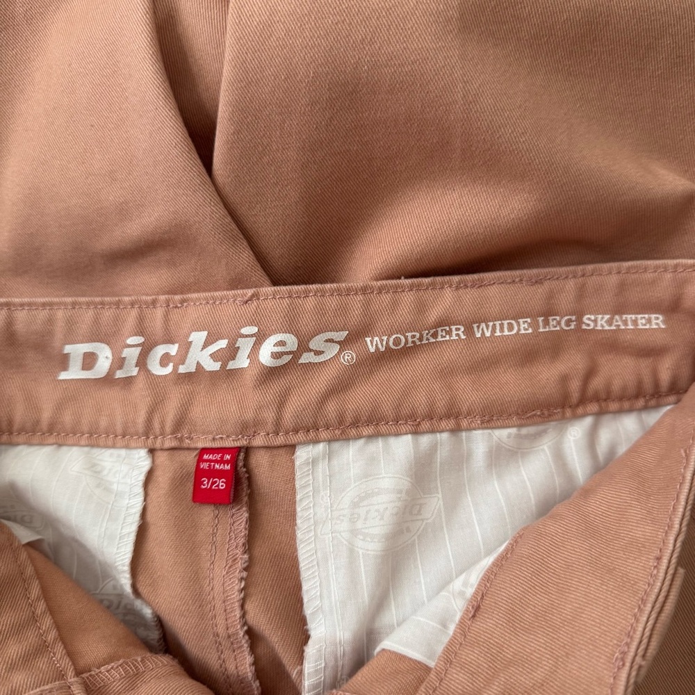 Dickies Worker Wide Leg Skater Pants, Blush, size 3 / 26 - Picture 7 of 8